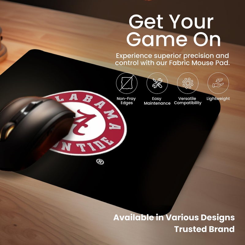 OTM Essentials University of Alabama Standard Fabric Mouse Pad, Desk Accessories, Standard Fabric Gaming Mouse Pad - Image 5